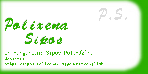 polixena sipos business card
